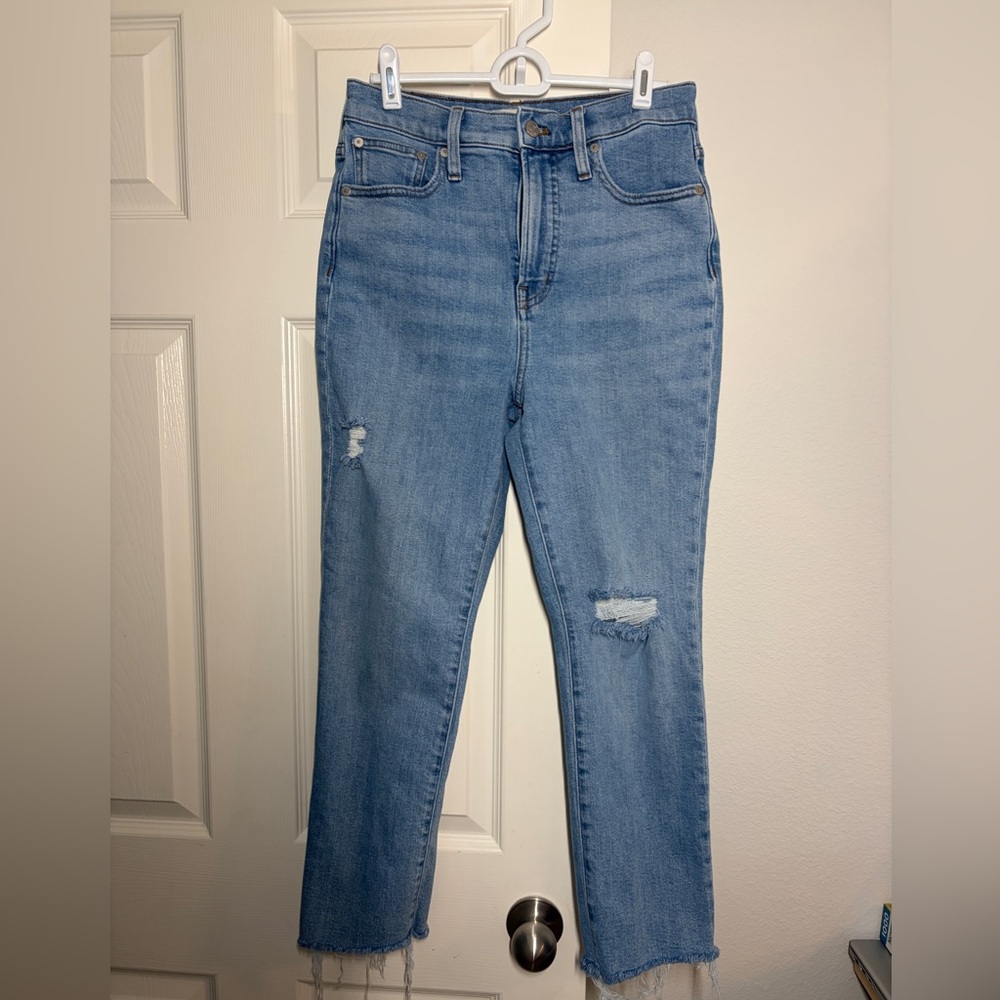 Madewell Sky Blue Straight Leg Jeans